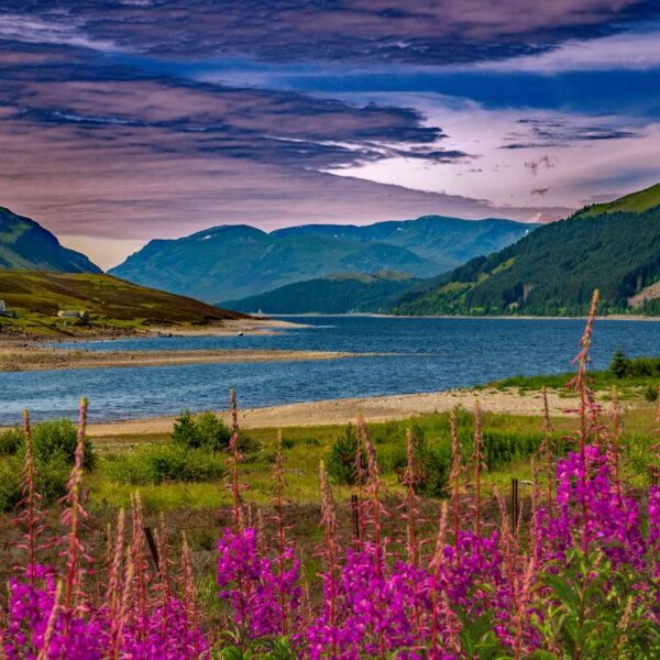 Loch Ericht with Ben Alder in distance